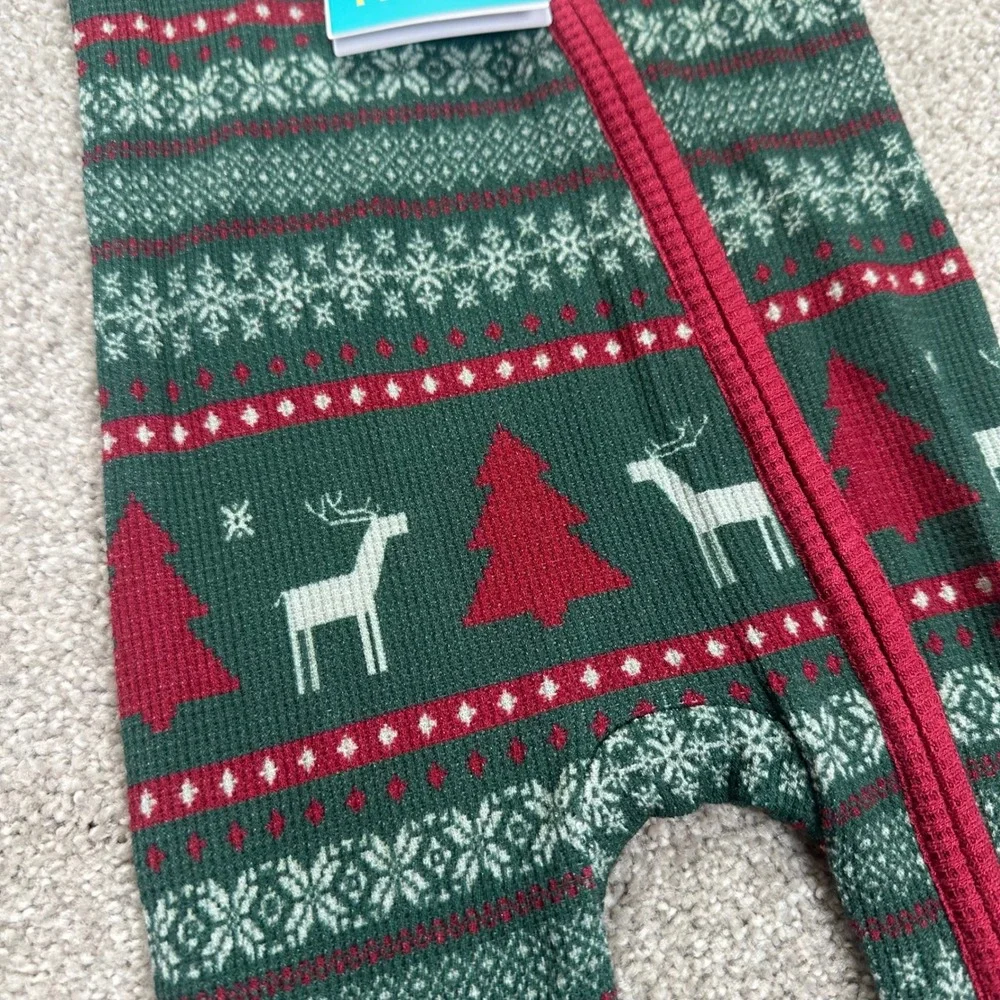 Posh Peanut Kids Christmas Pajamas Footie Sleepsuit 6‎ 9M Deer Tree Fair Isle
